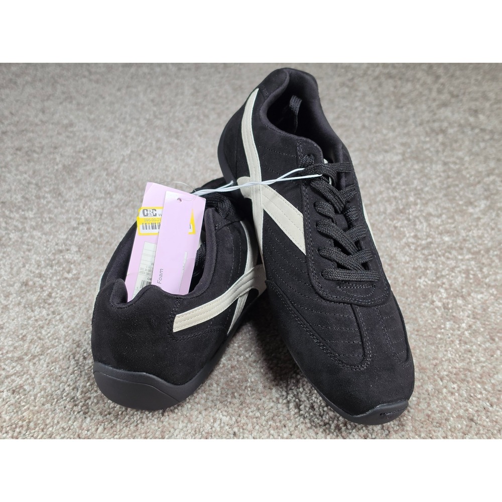 Wild Fable Chandler Women Black Cream Striped Low Top Sneakers Size 8 NEW - Picture 4 of 6